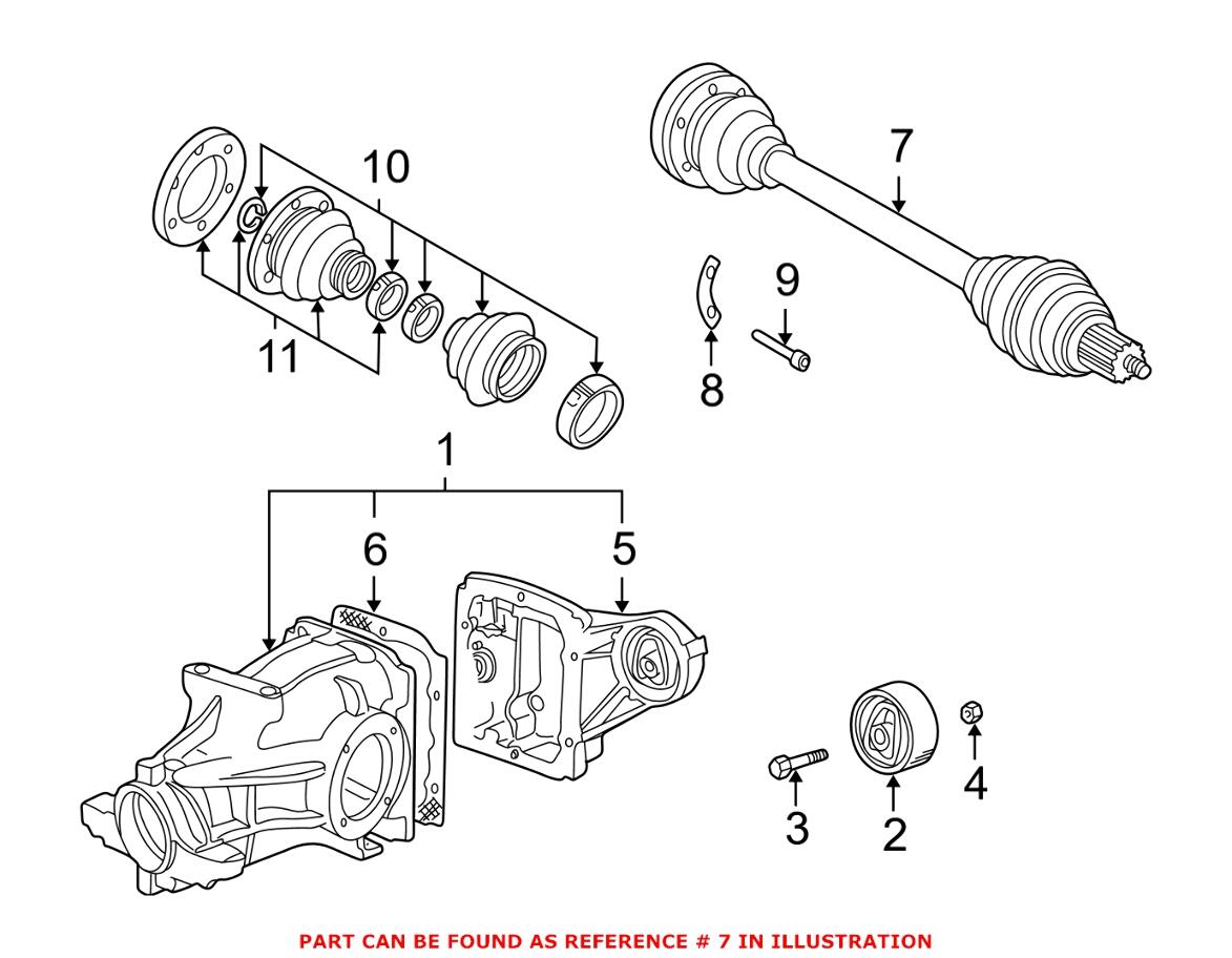 BMW Axle Assembly - Rear (Rebuilt) 33211229235